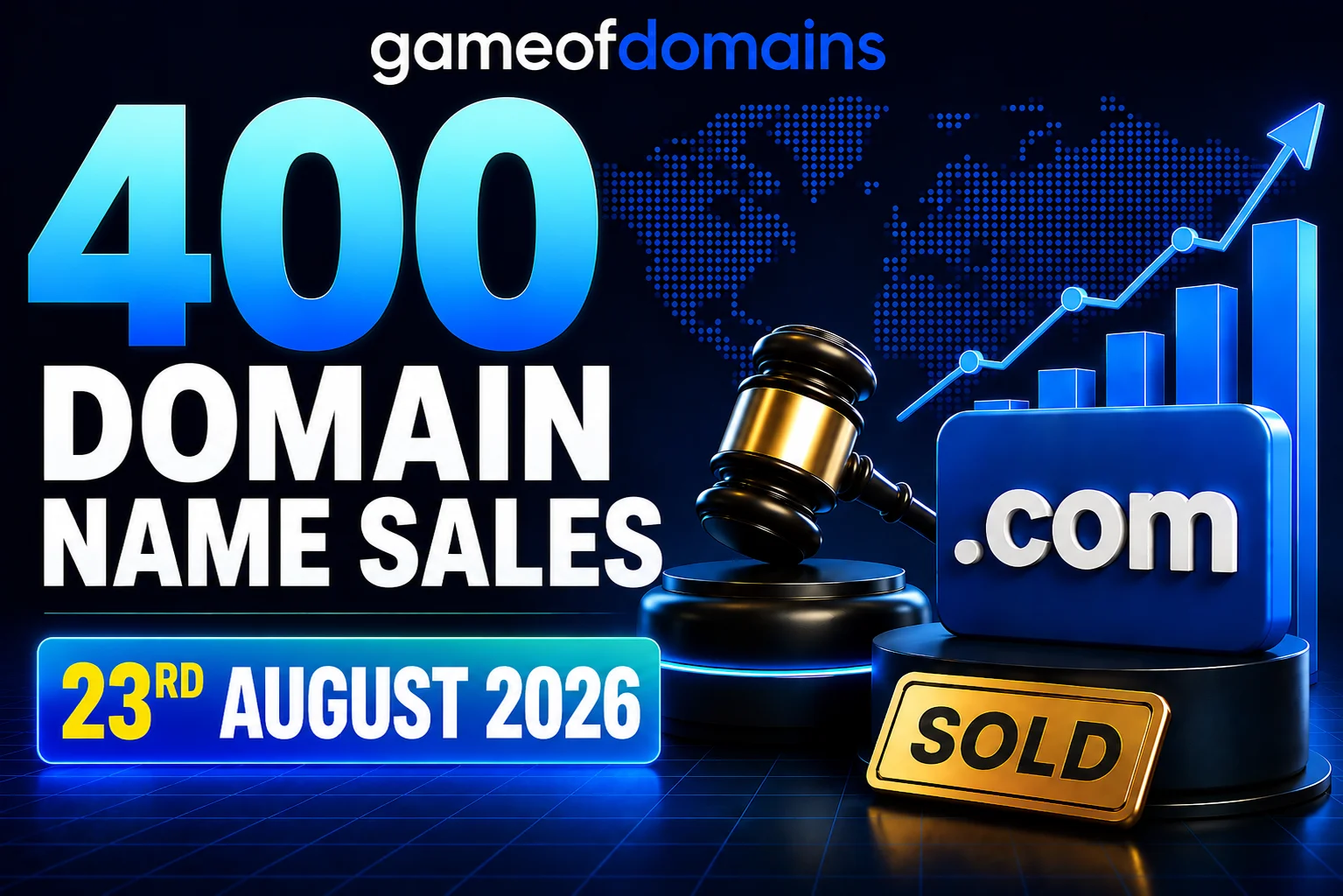 Top 400 Domain name Sales 23-August-2026 - Daily Domain Sales Report