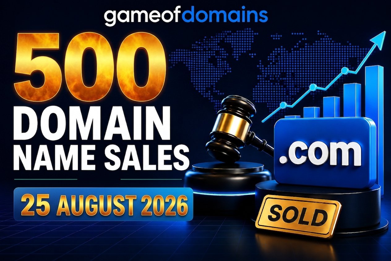 Top 500 Domain name Sales 25-August-2026 - Daily Domain Sales Report