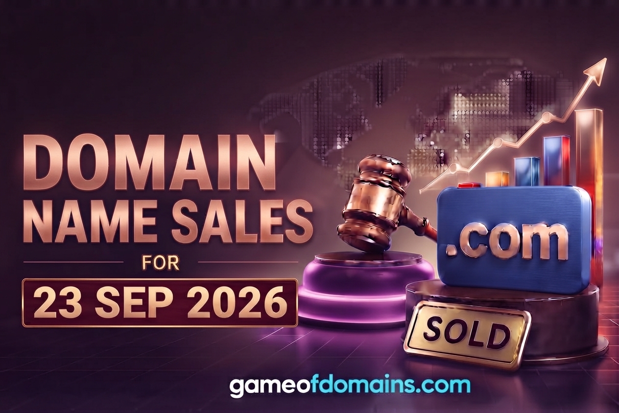 Domain name Sales 23rd September 2026 - Daily Domain Auctions Report