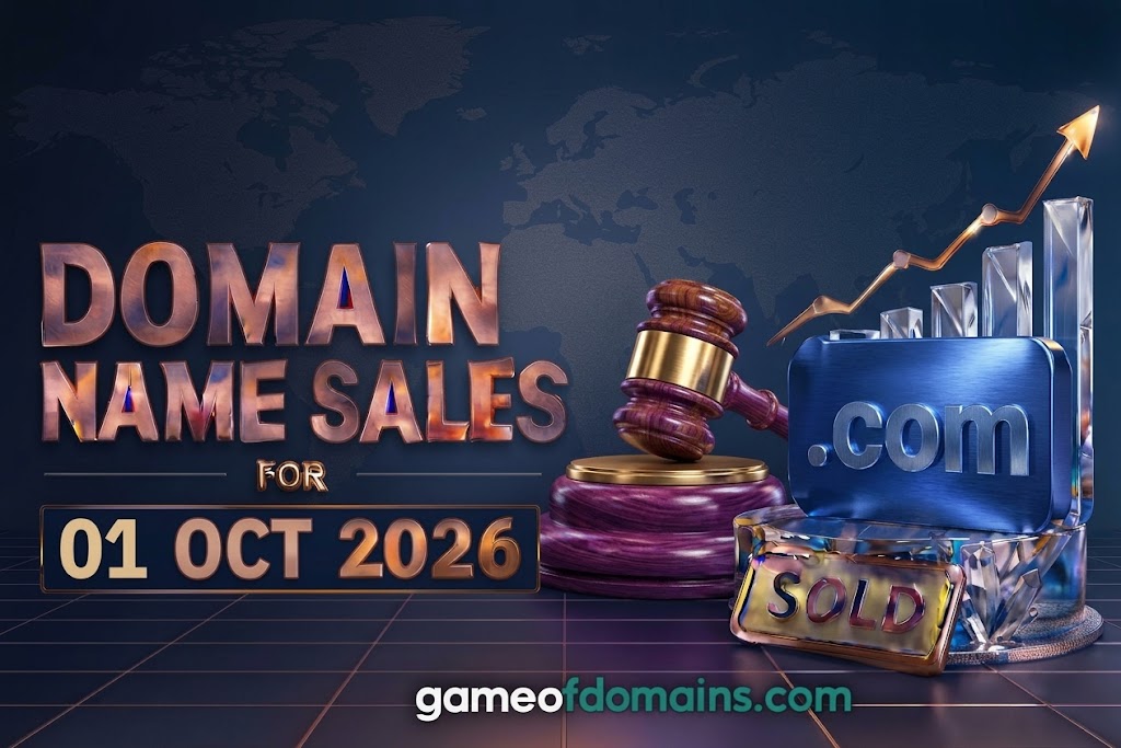 Domain name Sales 1st Octuber 2026 - Daily Domain Auctions Report