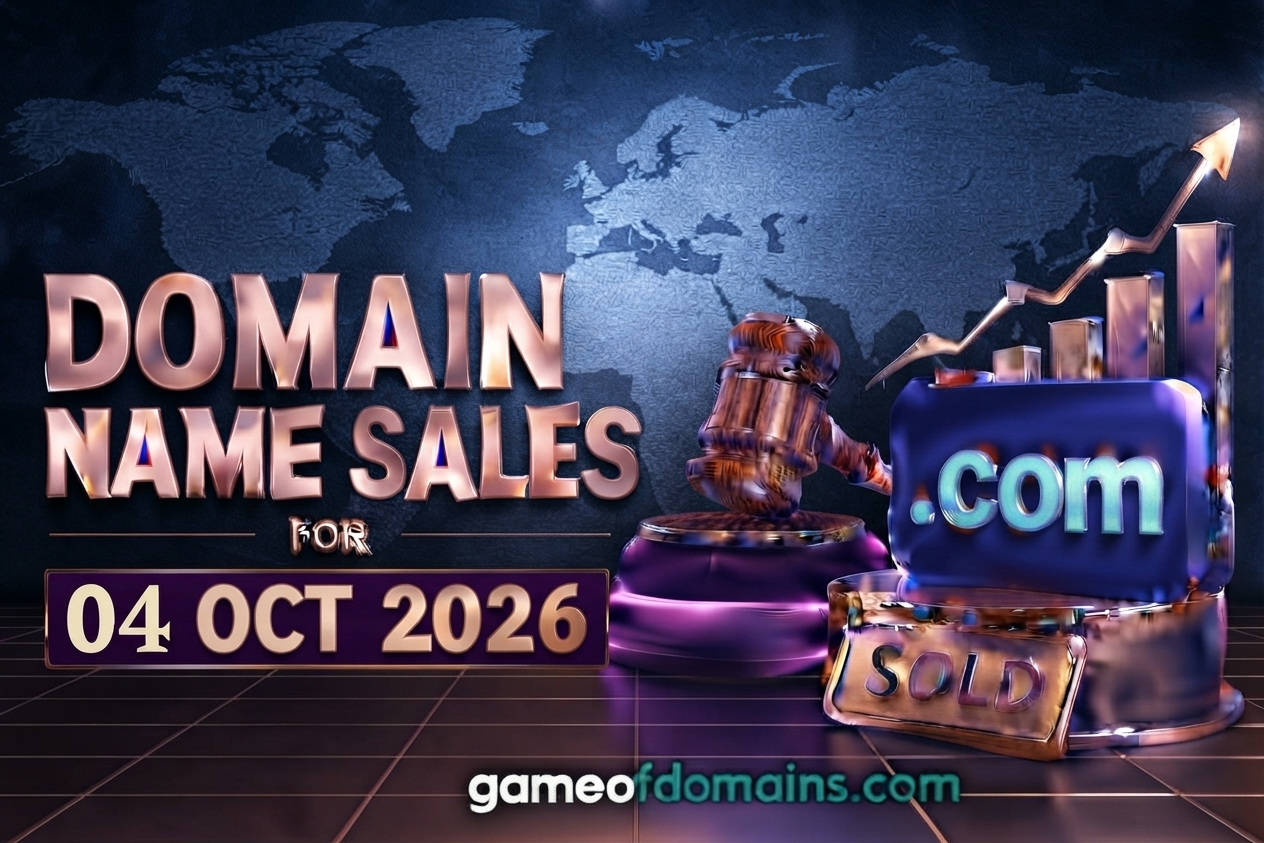 Domain name Sales 4th Octuber 2026 - Daily Domain Auctions Report