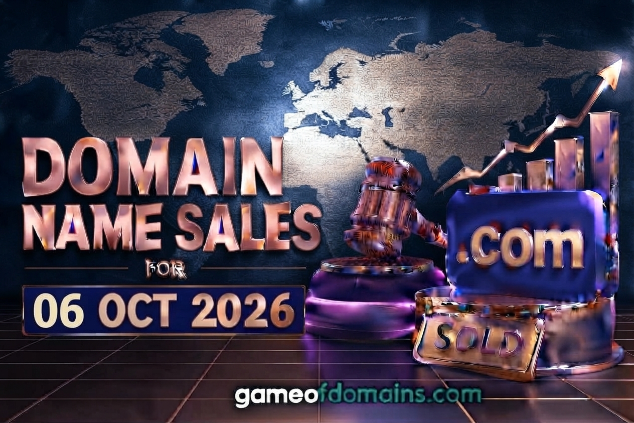 Domain name Sales 6th Octuber 2026 - Daily Domain Auctions Report
