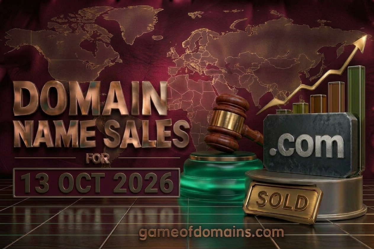 Domain name Sales 13th Octuber 2026 - Daily Domain Auctions Report