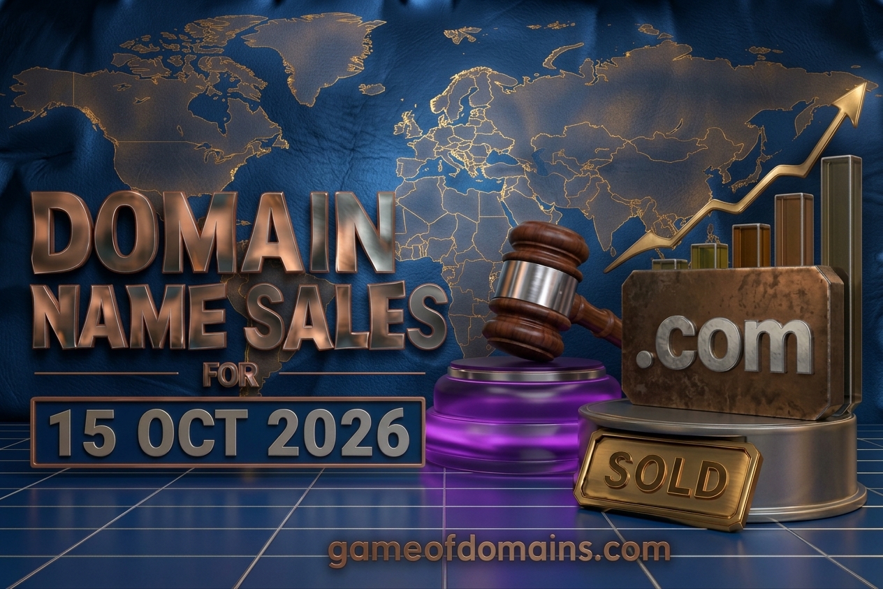 Domain name Sales 15th Octuber 2026 - Daily Domain Auctions Report