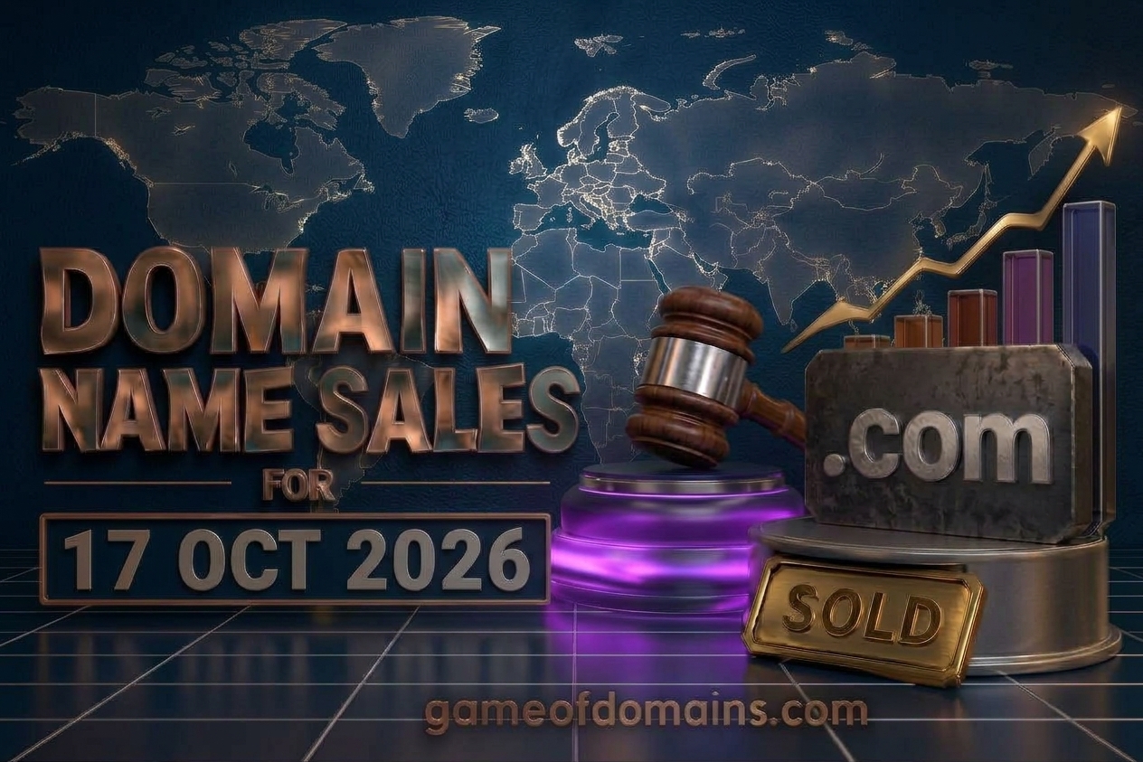 Domain name Sales 17th Octuber 2026 - Daily Domain Auctions Report