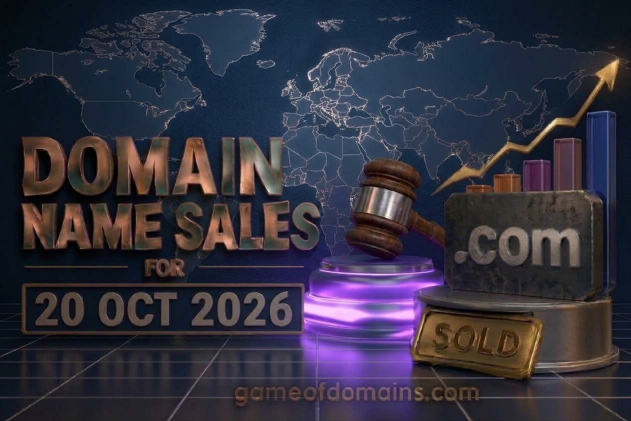 Domain name Sales 20th Octuber 2026 - Daily Domain Auctions Report