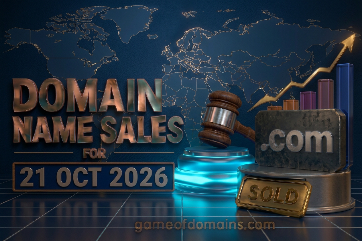Domain name Sales 21th Octuber 2026 - Daily Domain Auctions Report