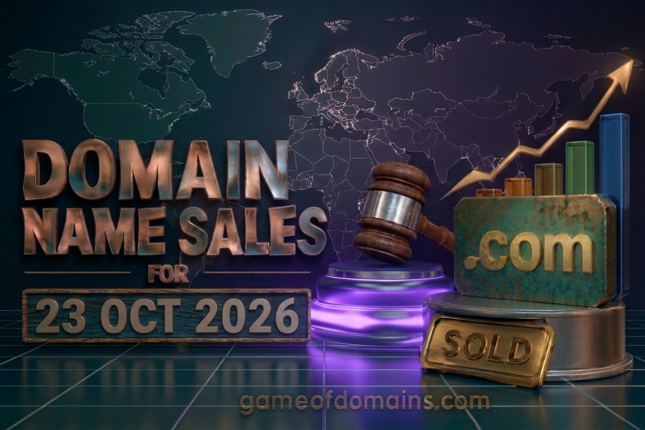 Domain name Sales 23th Octuber 2026 - Daily Domain Auctions Report