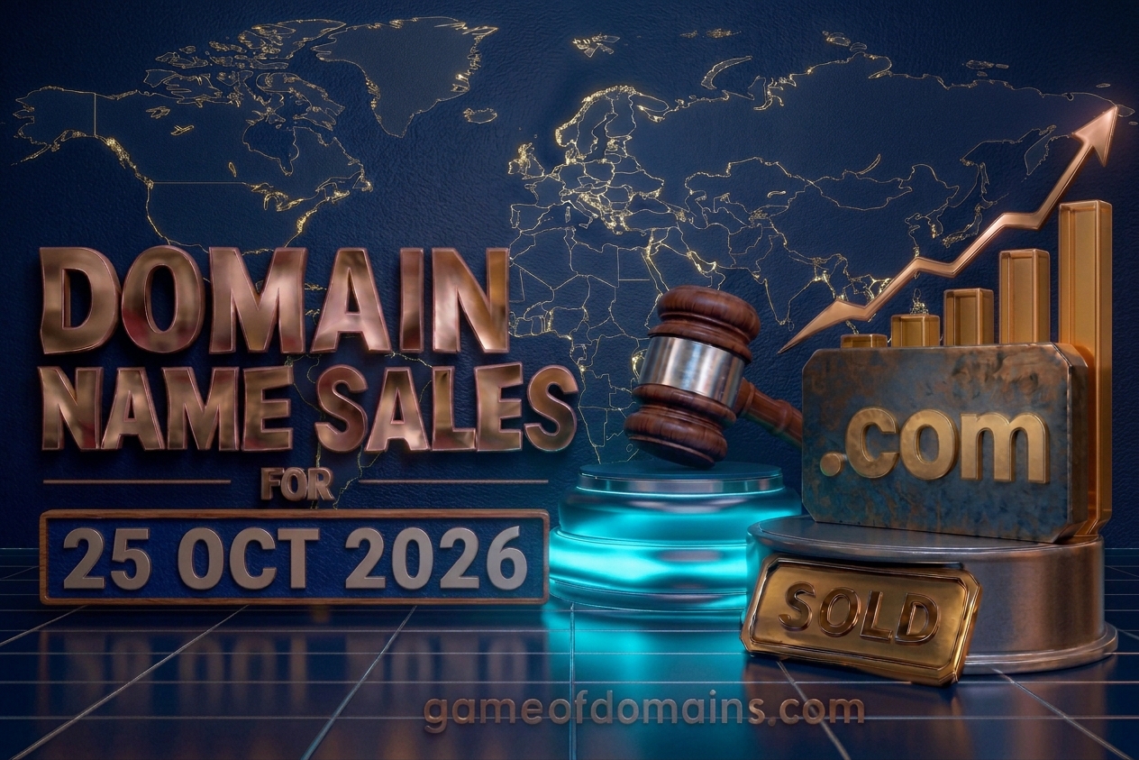 Domain name Sales 25th Octuber 2026 - Daily Domain Auctions Report
