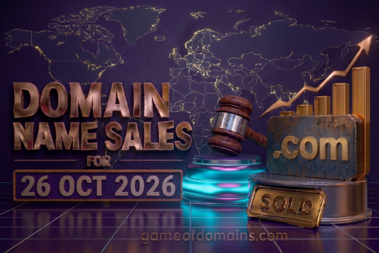Domain name Sales 26th Octuber 2026 - Daily Domain Auctions Report